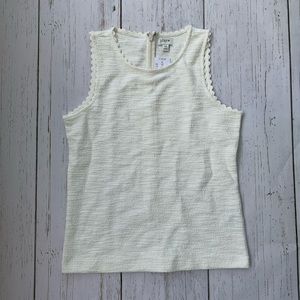 J. Crew Off White Tweed Tank Top